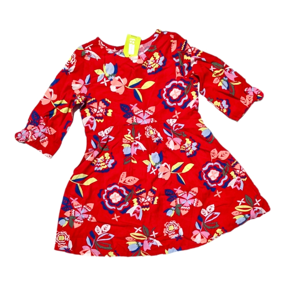 Crazy 8 Girls size 6 Tropical/Floral Red Dress - Picture 1 of 6